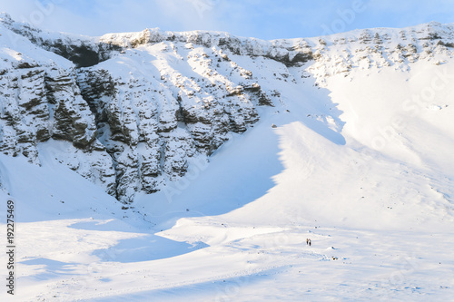 frozen landscape at icelandic countryside