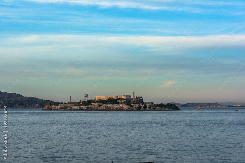 Alcatraz Island at sunset, San Francisco, California