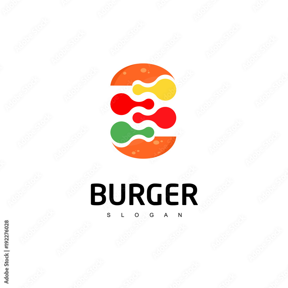 Fototapeta premium Burger Logo