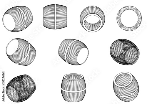 Barrel on a white background