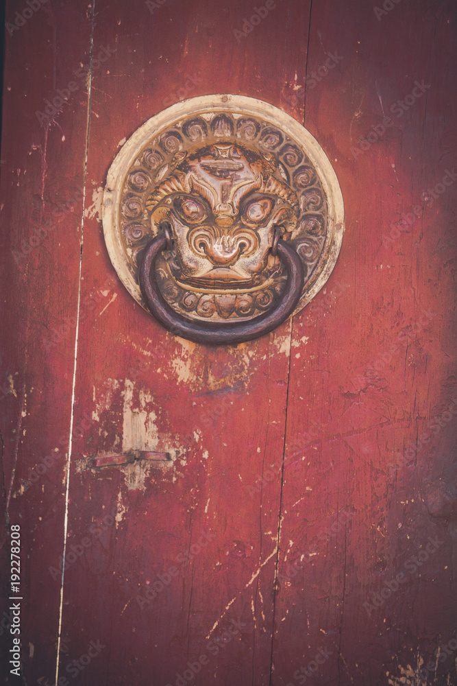 Buddhist temple door Buddhist temple door