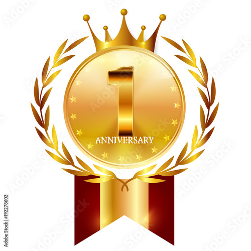 王冠 アニバーサリー 金 アイコン Stock Vector Adobe Stock