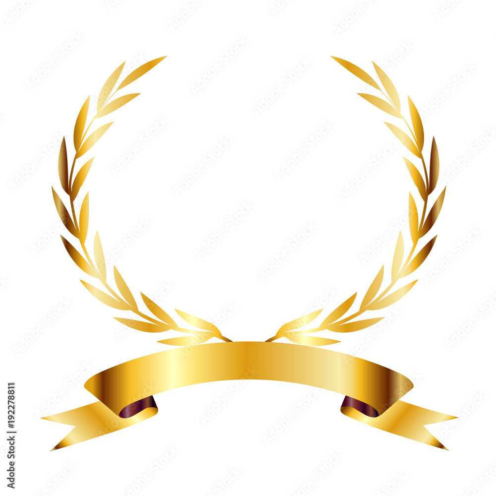 ローレル リボン 金 アイコン Stock Vector Adobe Stock ローレル リボン 金 アイコン Stock Vector Adobe Stock