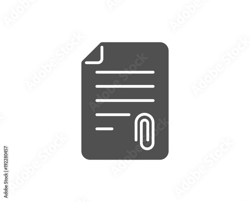 CV attachment simple icon. Document file symbol. Quality design elements. Classic style. Vector