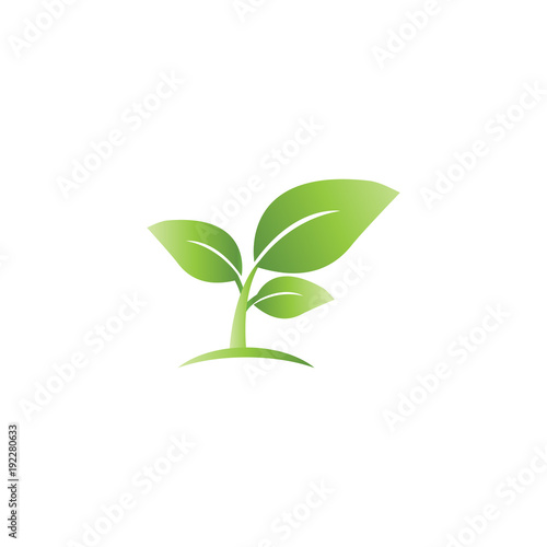 Environment sprout plant logo icon template