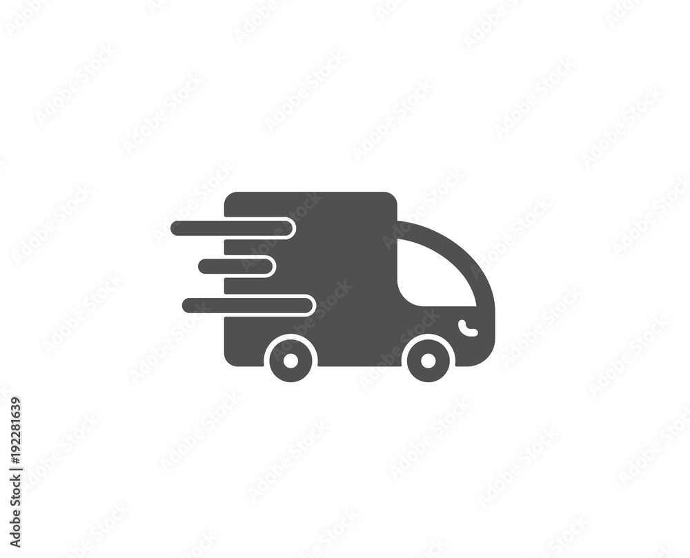Truck delivery simple icon. Express service sign. Transportation symbol. Quality design elements. Classic style. Vector Truck delivery simple icon. Express service sign. Transportation symbol. Quality design elements. Classic style. Vector