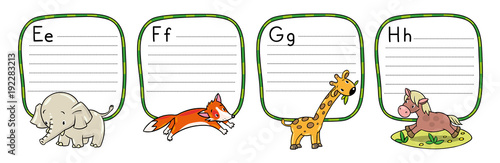 Animals alphabet or ABC.