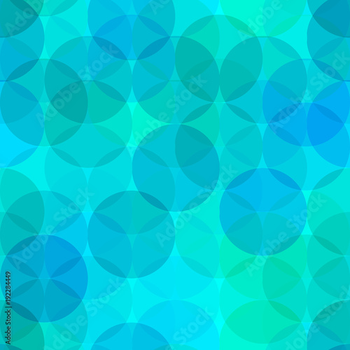 Abstract round motif geometric polka dot seamless pattern background Vintage teal blue turquoise decoration Textile print, web page fill. Vector