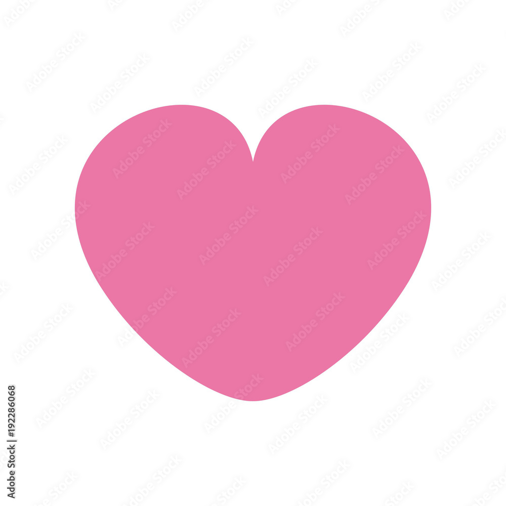 heart on a white background. pink flat icon. vector.