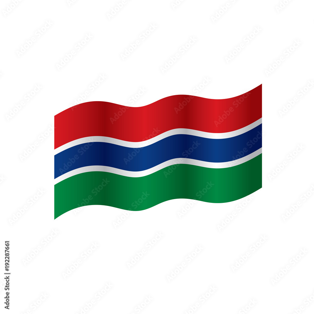 Fototapeta premium Gambia flag, vector illustration