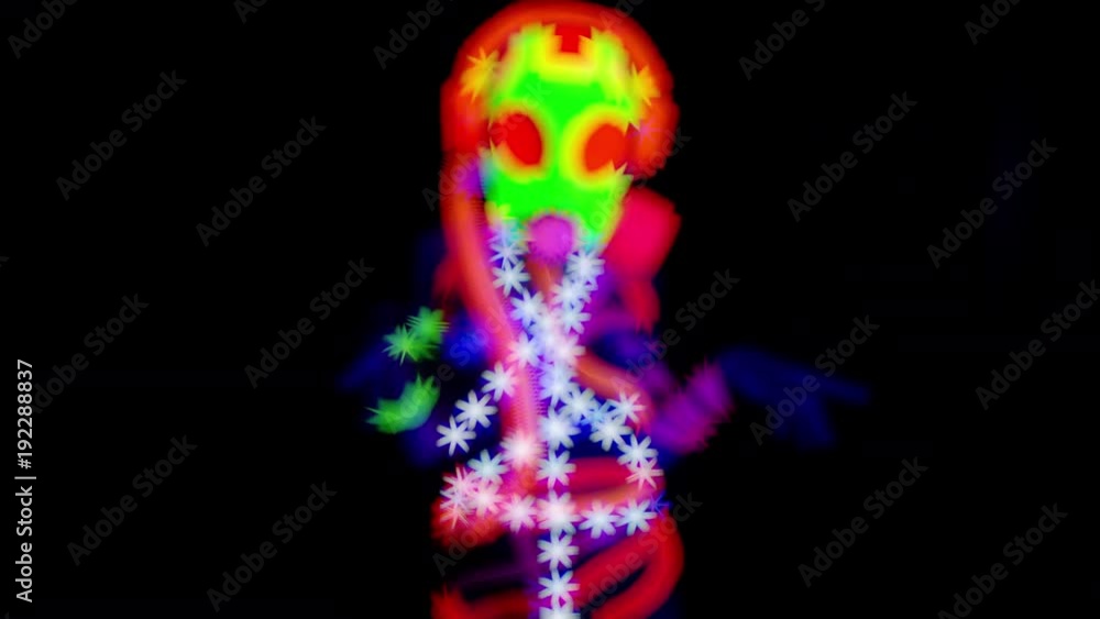 sexy neon glow suit woman