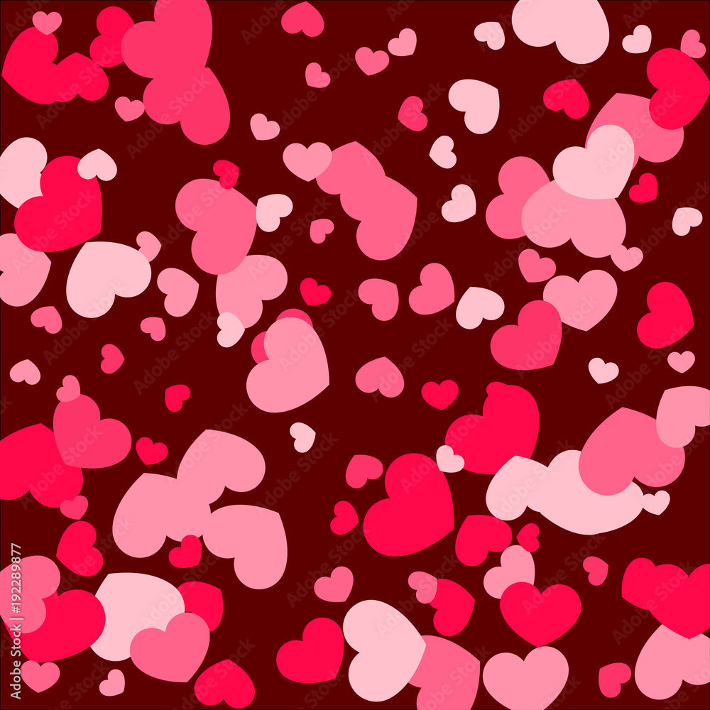 Heart confetti background.