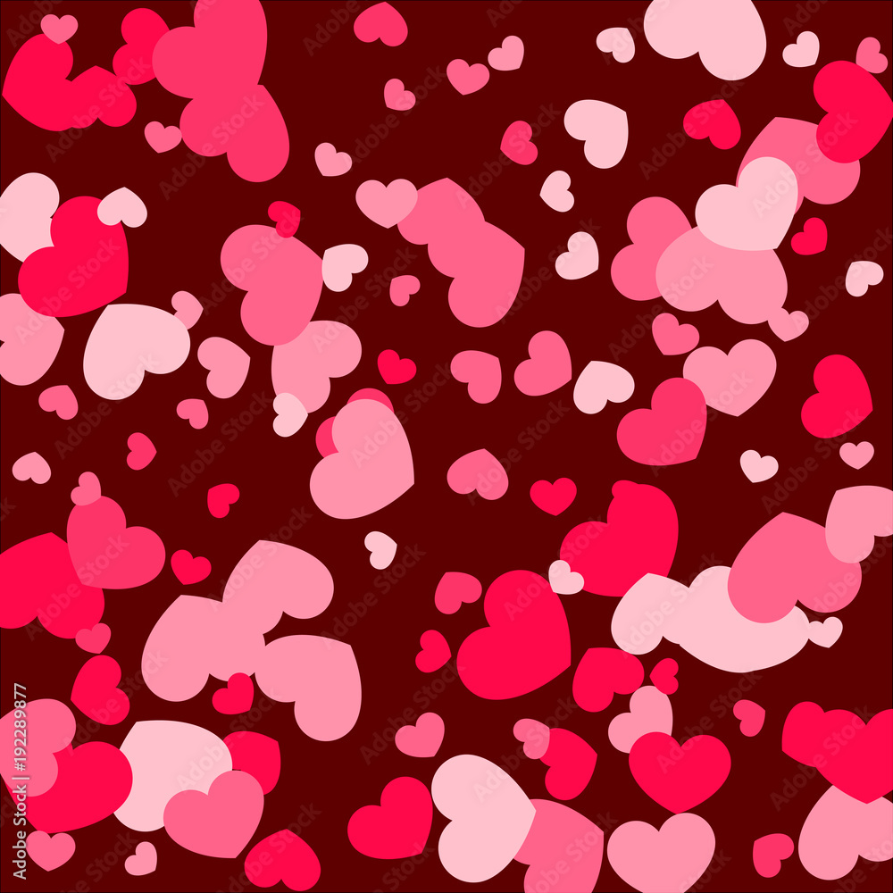 Heart confetti background. Heart confetti background.