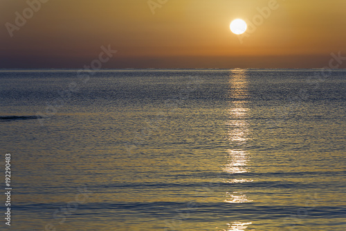 Dawn on a beach of Santa Pola 
