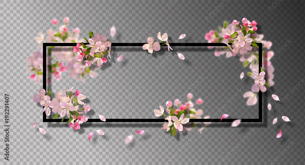 Fototapeta premium Streszczenie kwiatowy rama