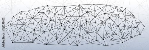 Technological virtual background. Digital networking concept. 3D Rendering