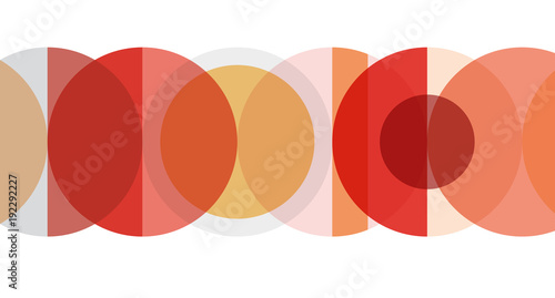 Digital painting. Abstract geometric colorful vector banner and background. Circles in red