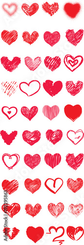 Valentines day harts / Creative valentines conceptual vector. Set of valentines day hearts.