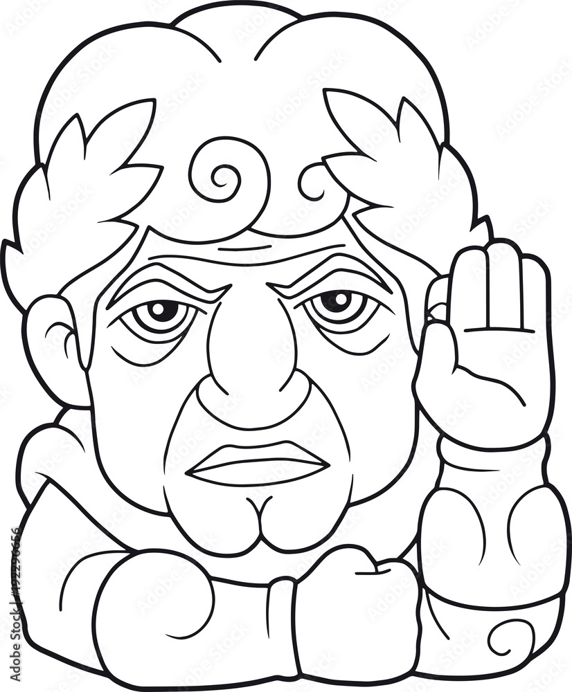 legendary emperor of Rome Guy Julius Caesar, funny illustration legendary emperor of Rome Guy Julius Caesar, funny illustration