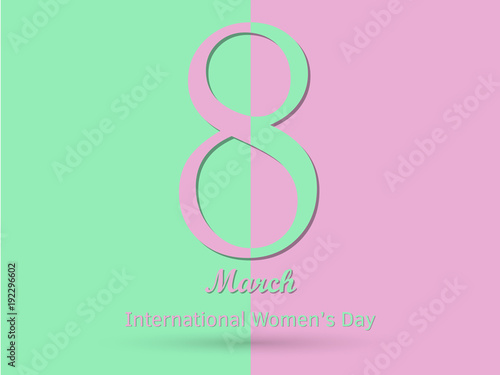 Greeting card dedicated to the international women's day