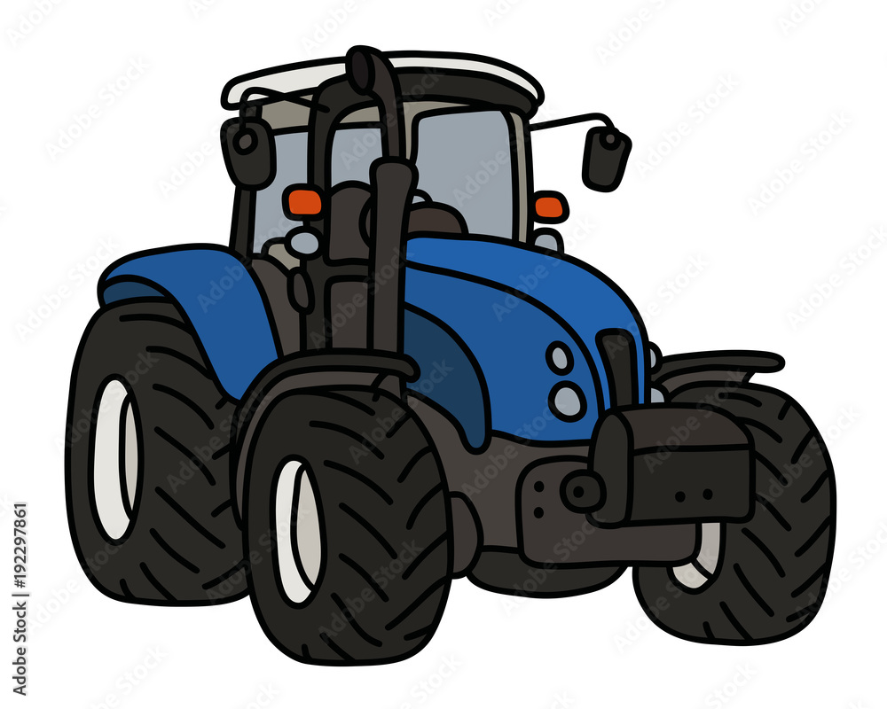 Obraz premium The blue heavy tractor