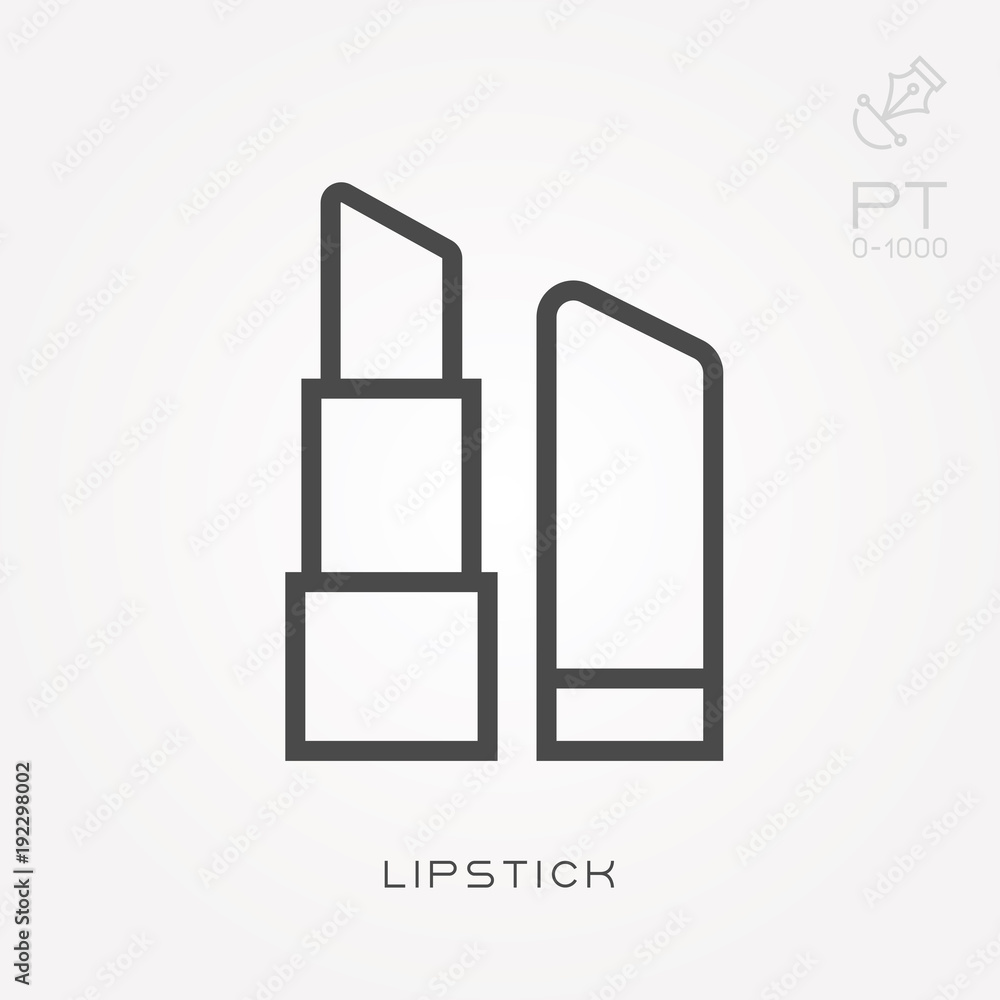 Line icon lipstick Line icon lipstick