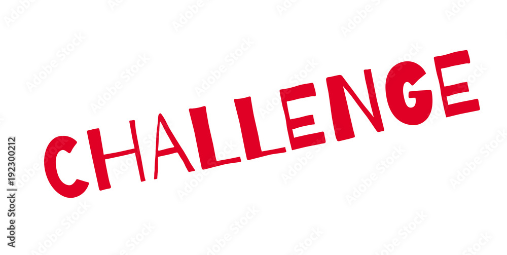 Challenge rubber stamp. Grunge design with dust scratches. Effects can be easily removed for a clean, crisp look. Color is easily changed. Challenge rubber stamp. Grunge design with dust scratches. Effects can be easily removed for a clean, crisp look. Color is easily changed.