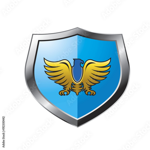 shield with bird vector logo