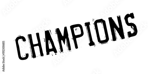 Champions rubber stamp. Grunge design with dust scratches. Effects can be easily removed for a clean, crisp look. Color is easily changed.
