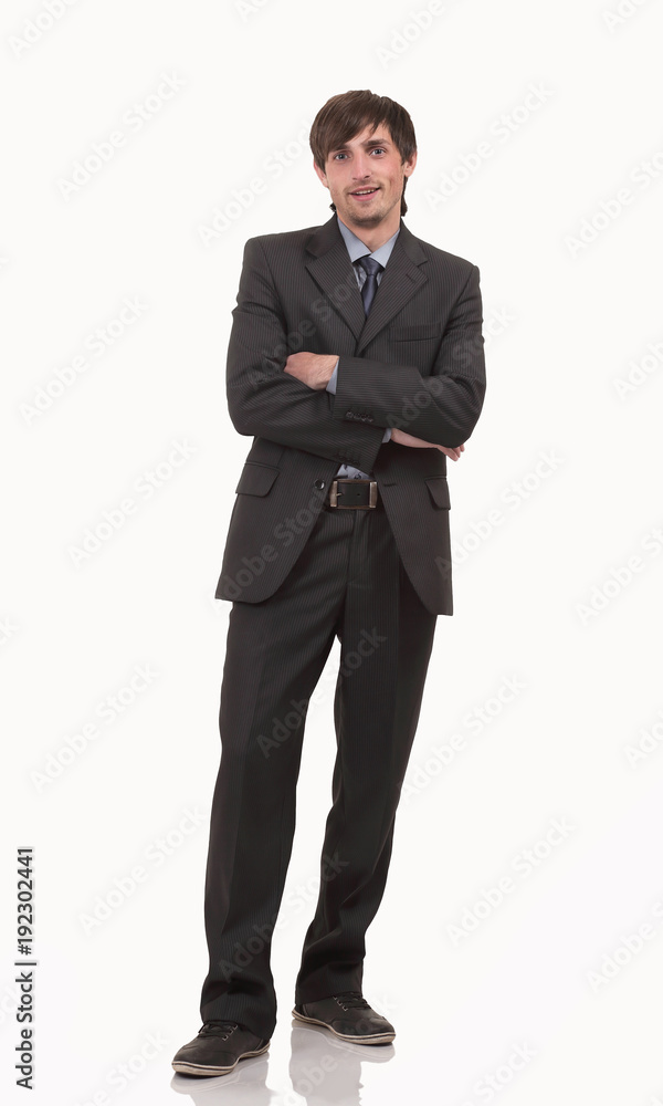 in full growth.handsome businessman in full growth.handsome businessman