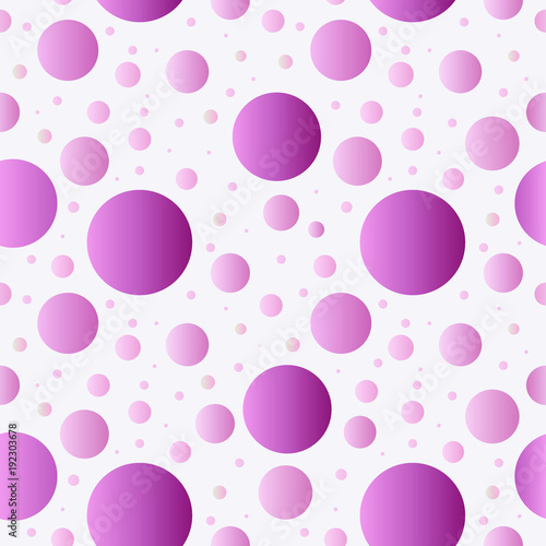 Abstract seamless pattern with purple circles. Seamless round pattern. Geometric pattern