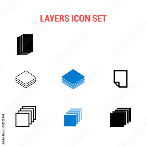 Layers icon set , Windows symbol.