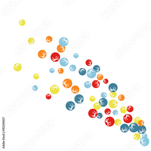 Fototapeta Naklejka Na Ścianę i Meble -  Vector Confetti Background Pattern. Element of design. Colored stylized berries on a black background
