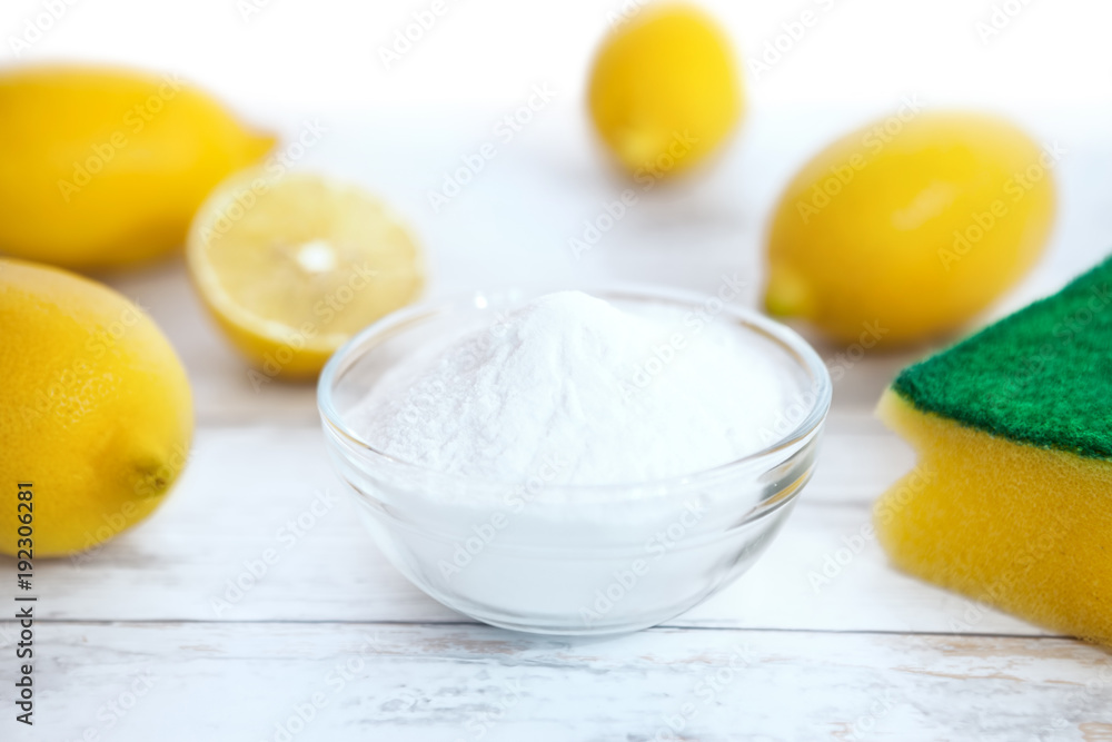 Natural cleaner, lemon and baking soda Natural cleaner, lemon and baking soda