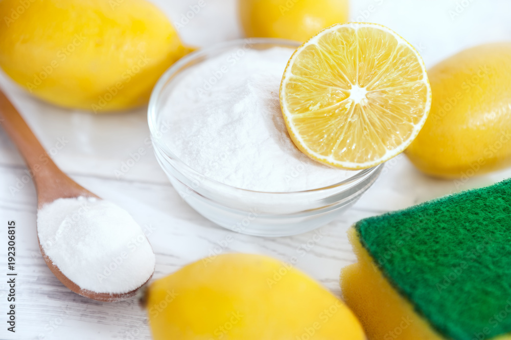 Organic cleaners, baking soda with lemon Organic cleaners, baking soda with lemon