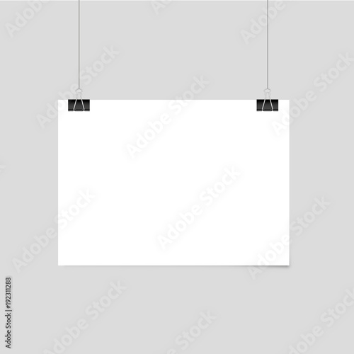Hanging poster. Vector illustration