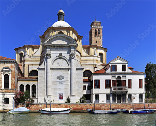 Venice historic city center, Veneto rigion, Italy - San Geremia church - view from the Grand Canal