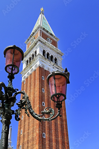 Venice historic city center, Veneto rigion, Italy - view on the Saint Marc Square - and the Saint Marc bell tower