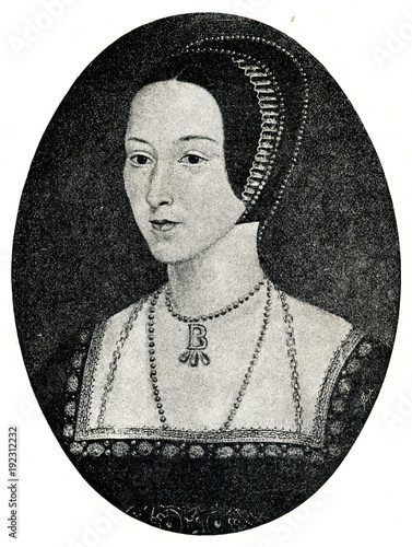 Anne Boleyn, second wife of King Henry VIII (from Spamers Illustrierte Weltgeschichte, 1894, 5[1], 581) photo