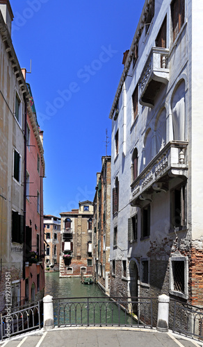 Venice historic city center, Veneto rigion, Italy - canals and tenement houses of the San Marco district