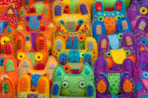 beautiful photo close-up brooches, sewn by hand, bright, colored, bulk, lots © Tsyb Oleh