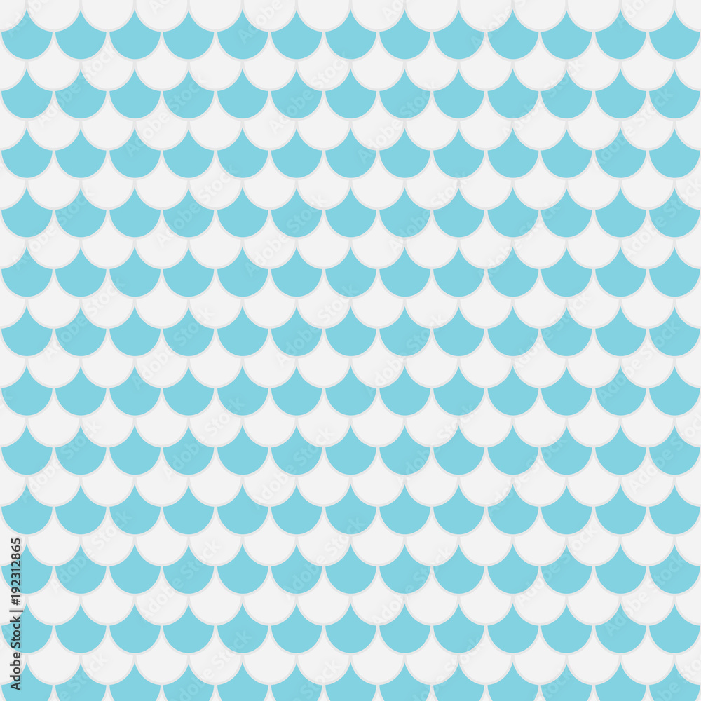 blue and white pattern, fish scales- vector illustration