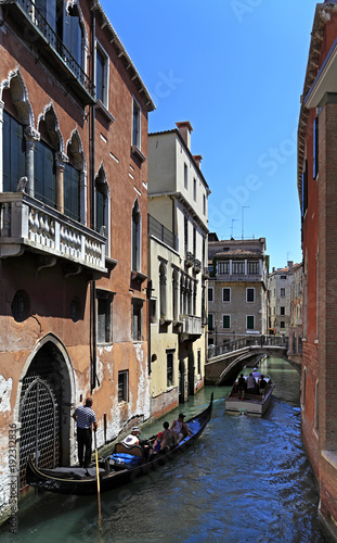 Venice historic city center, Veneto rigion, Italy - canals and tenement houses of the San Marco district