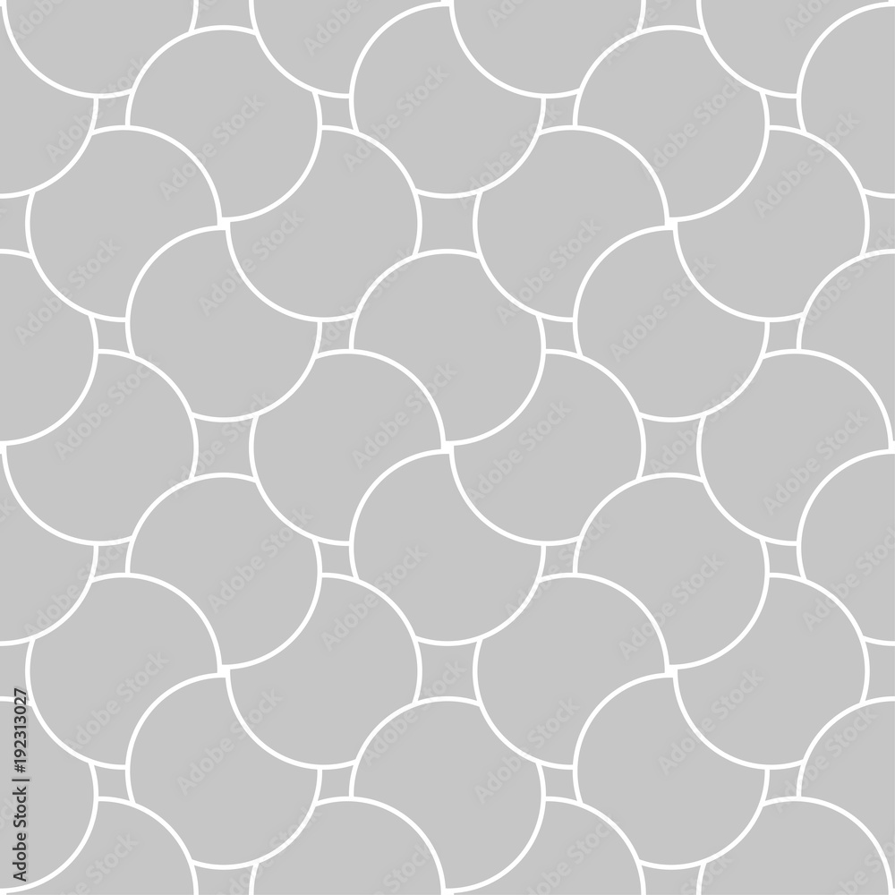 Obraz premium Gray and white geometric print. Seamless pattern