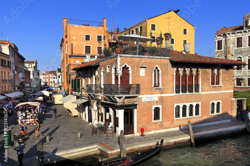 Venice historic city center, Veneto rigion, Italy - streets, tenements and canals of the Sestiere Canaregio district