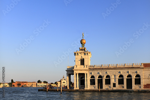 Venice historic city center, Veneto rigion, Italy - tip of the Punta dela Dogana - old customs building of Dopgana - museum of artst