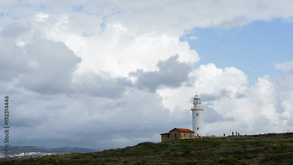 Photo of coastal zone with lighthouse