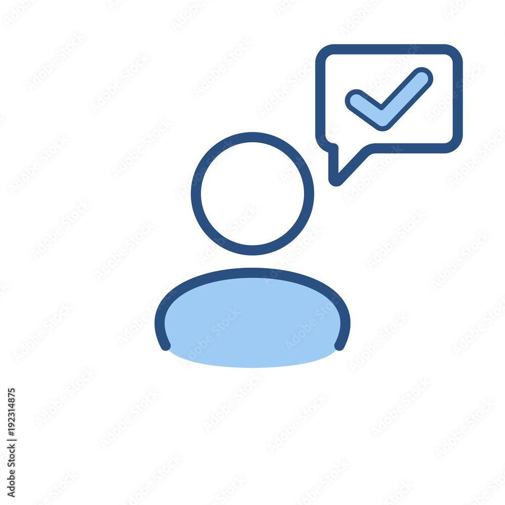 Speech bubble user icon. Communication, people talk icon Speech bubble user icon. Communication, people talk icon