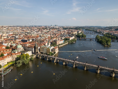 Aerial shot of Prague old town © Aleksandr