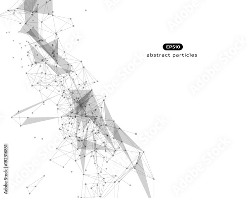 Vector background with abstract particles.